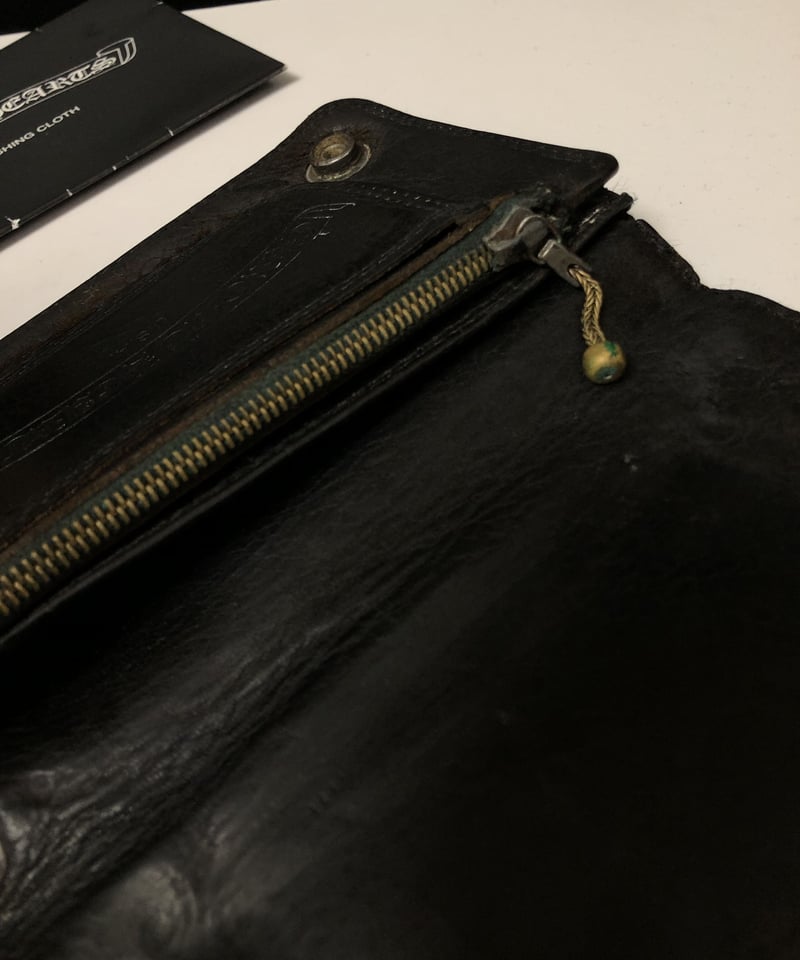 Chrome Hearts レザーブレイド 茶 CHROME HEARTS Chrome Hearts クロムハーツ 三つ折り財布 3