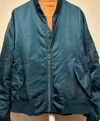 〈UKエイティーズSTORE系MA-1〉80年代希少イングランド製STORE系COBLESジッパーType MA-1ジャケット黄金サイズLARGE相当ヴィンテージスペシャルプライス