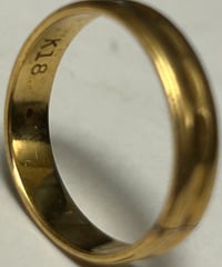 〈希少年代ヴィンテージエイティーズK18ゴールドリング〉80年代初期K18プレーンGOLD RINGレディース黄金サイズ9号ヴィンテージエイティーズゴールドジュエリースペシャルプライス