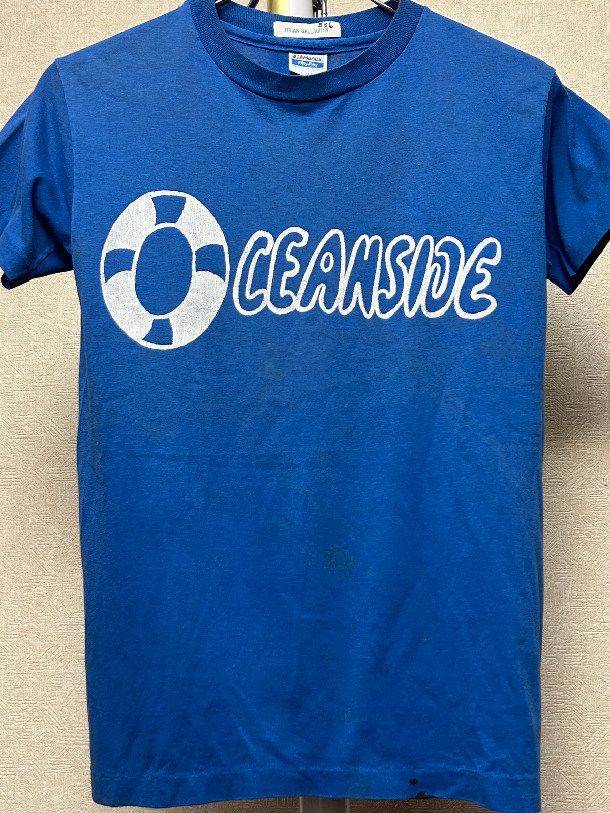 U.S.A.製期80,s HanesオールドラバープリントTee〉オールド80年代U.S.A