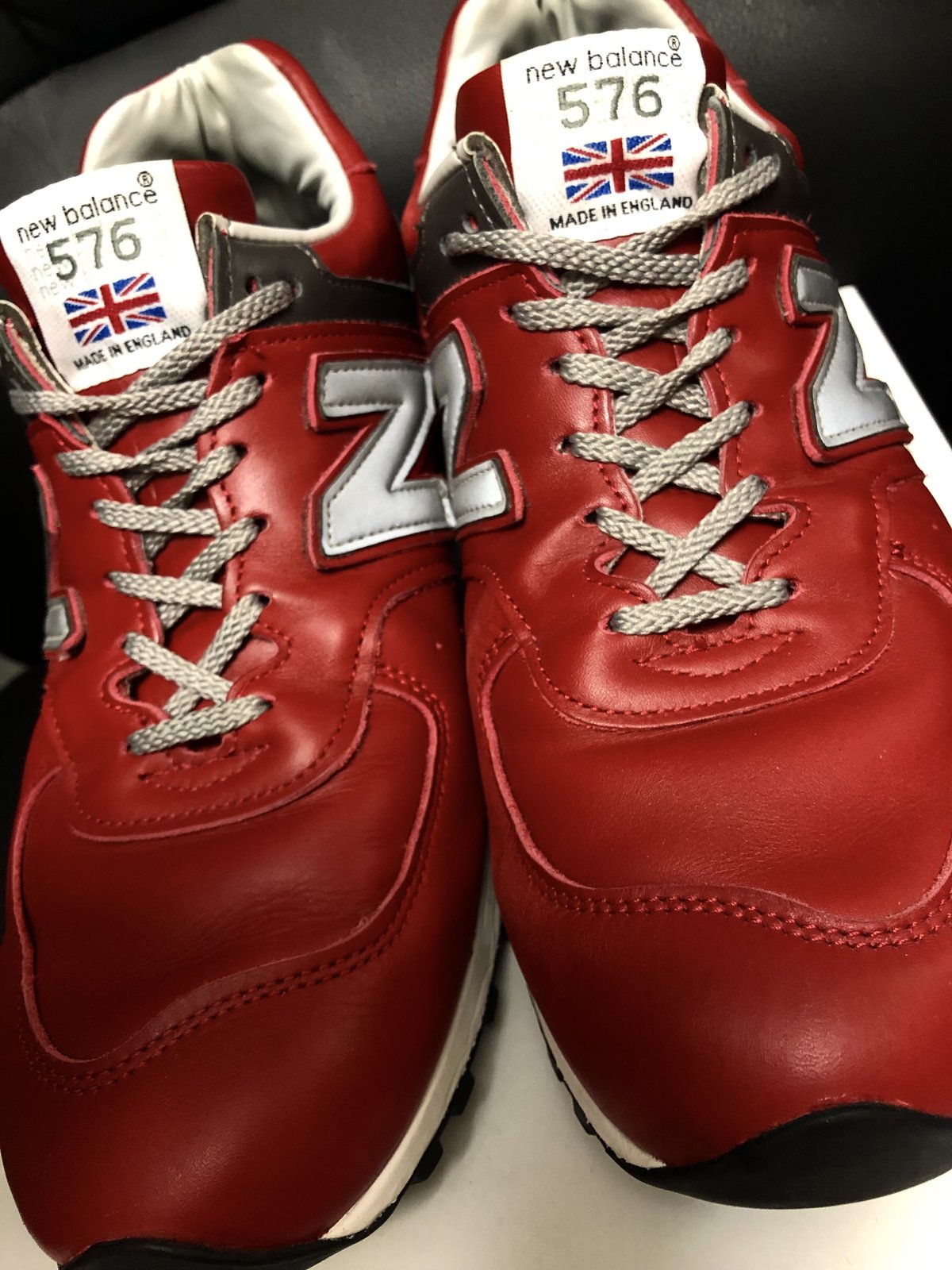 ニューバランスM576バーガンディUK製レザー577エンジ575赤574革991