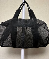 〈アーカイブナインティーズレアグッズ〉90年代Unknownドラム型ブラックメッシュバッグ未使用品オールドスペシャルプライス