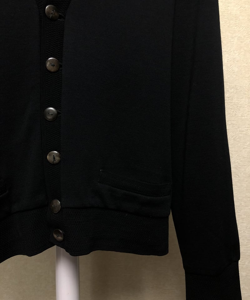 60s カシミヤカーディガン　ブラック　England製 60s ブラックモヘアカーディガン