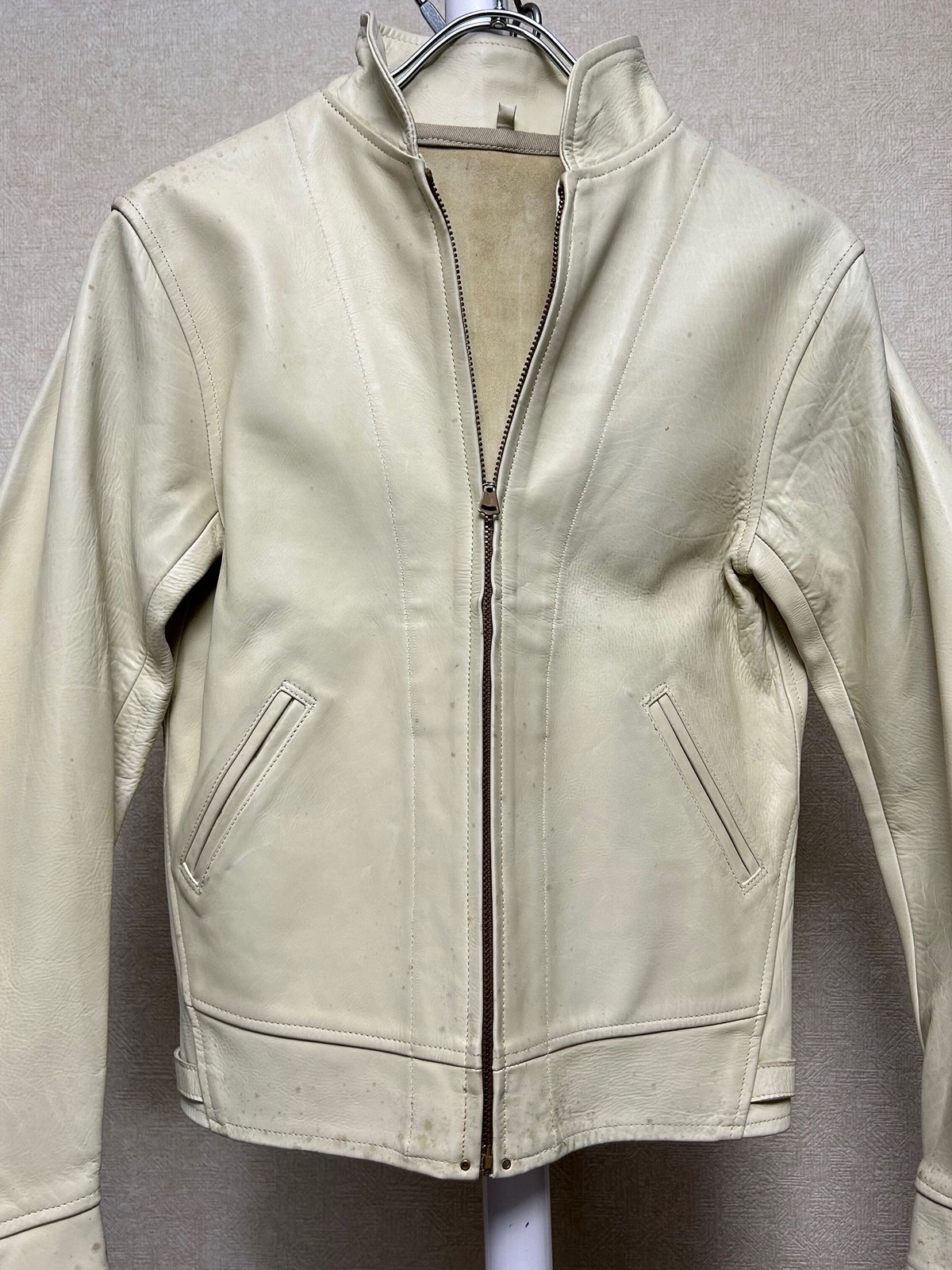 オールドエイティーズレザージャケット〉希少80年代WAREHOUSE復刻30 