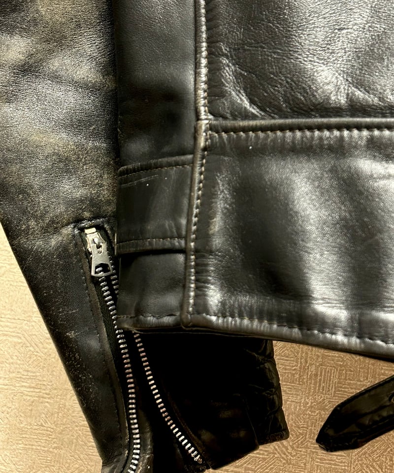 牛タグ前期Schott Bros希少ワンスターR&R茶芯ライダース〉70,s U.S.A.製