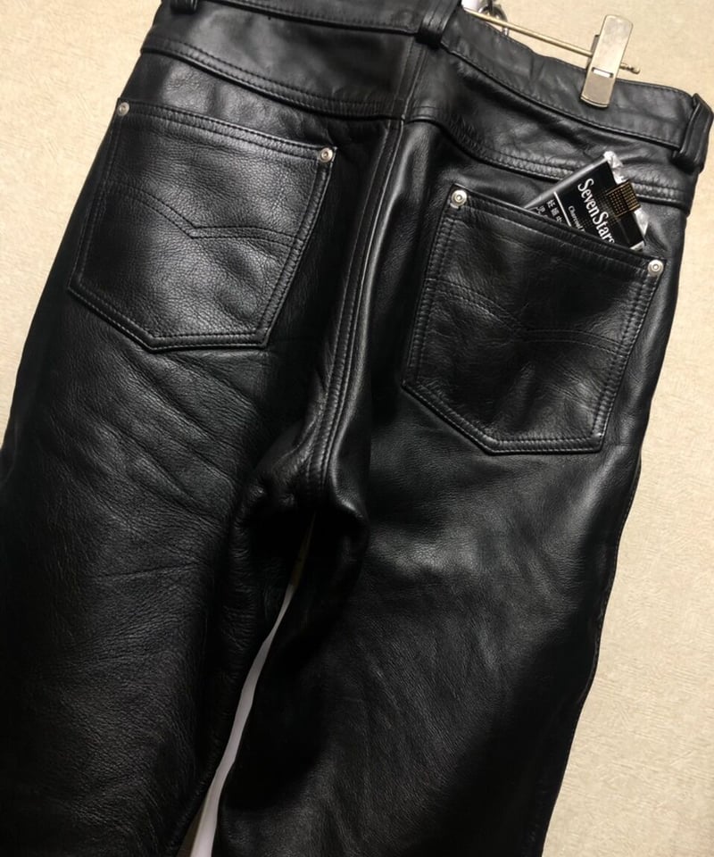 美品!!VANSONレザーパンツ 30インチ 塩辛い