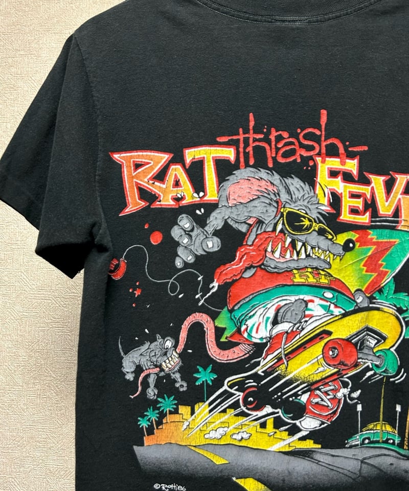 希少ラットフィンクラバープリント86,sコピーライトTee〉U.S.A. 希少ラットフィンクラバープリント86,sコピーライトTee〉U.S.A.