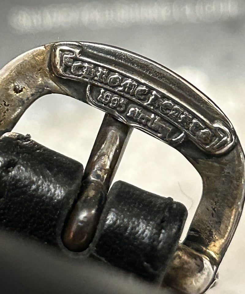 クロムハーツ 美品　R＆R 黒革ブレスレット ガンスリンガー フローラルリベット クロムハーツ / ブレスレット ガンスリンガー ブラック ヘビー レザー