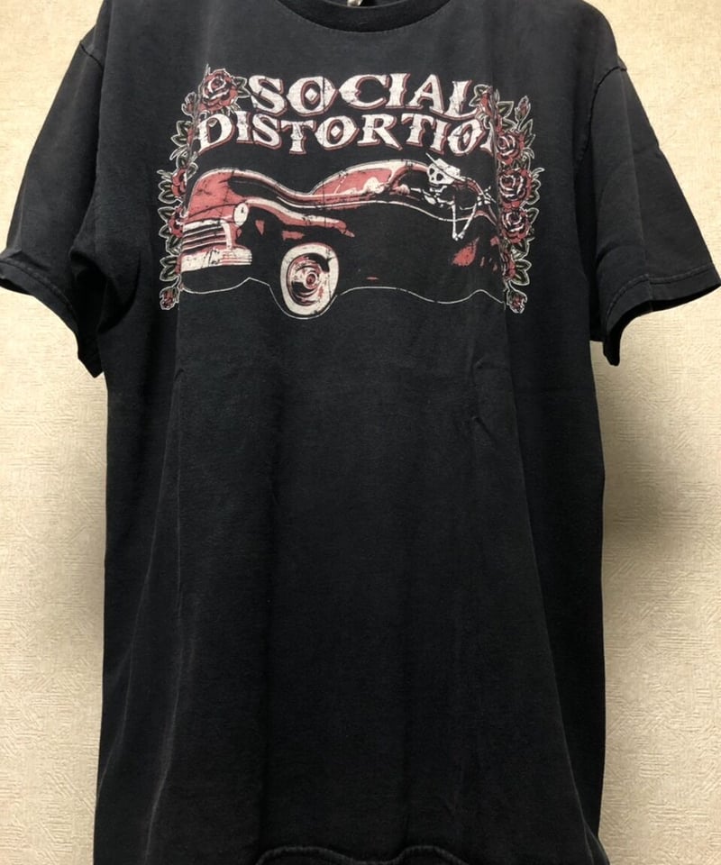 ナインティーズROCK Tee〉90年代MEXICO製〔アメ車 × 髑髏〕プリント ナインティーズROCK Tee〉90年代MEXICO製〔アメ車 × 髑髏〕プリント
