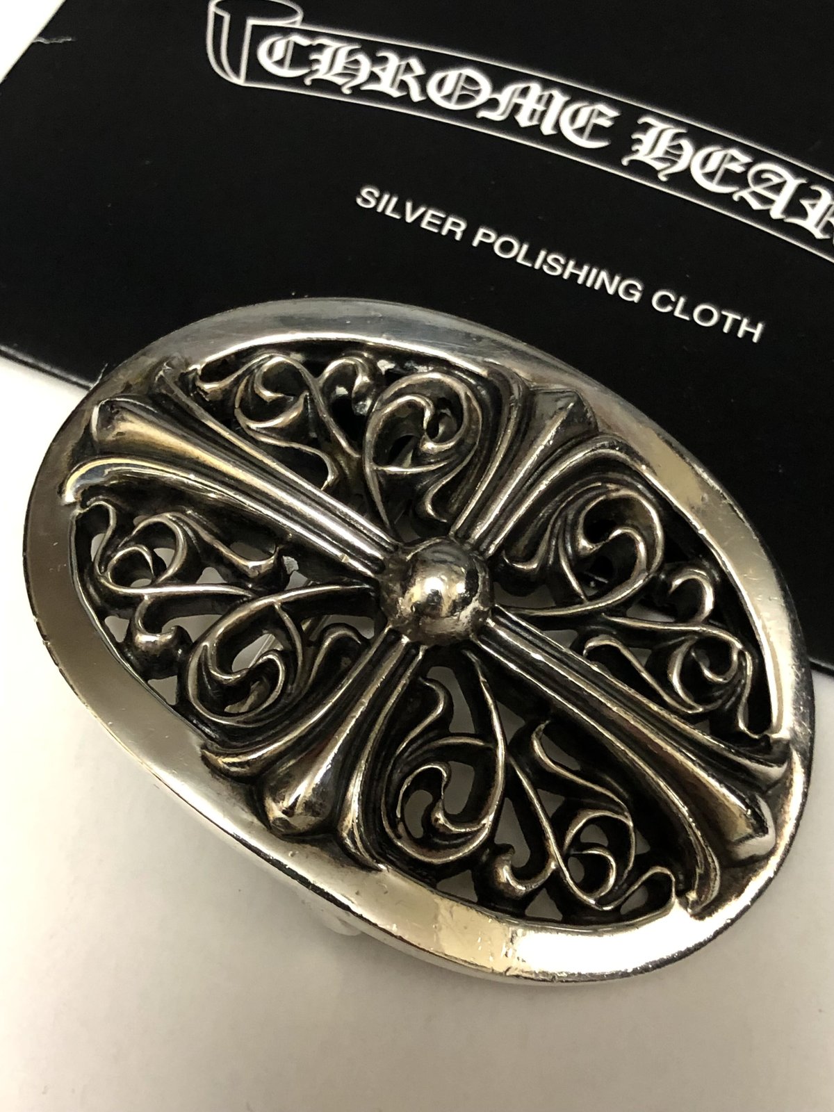 BUCKL OVAL STARクラシックオーバルスター シルバーバックル メンズ Chrome Hearts - クロムハーツ BUCKL OVAL LG STAR/ラージ