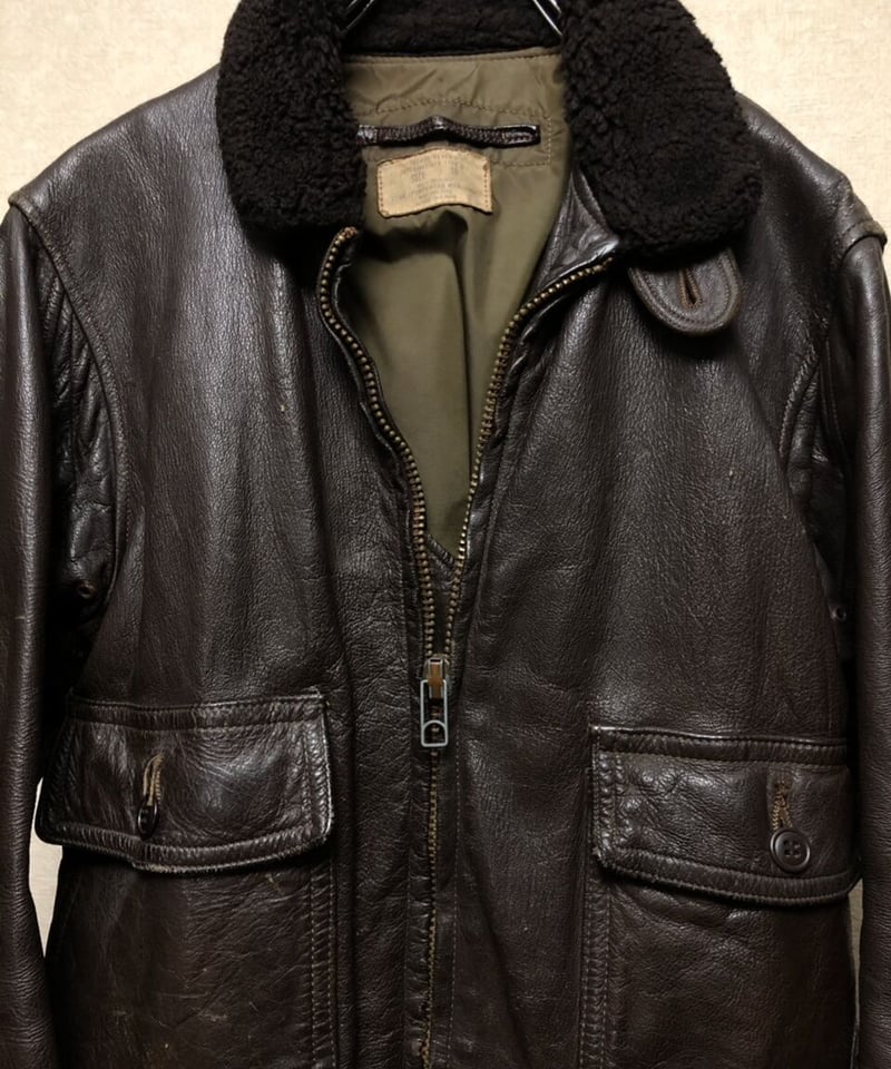 希少米海軍実物　SWO Officer Leather Jackets　2XLジャケット/アウター
