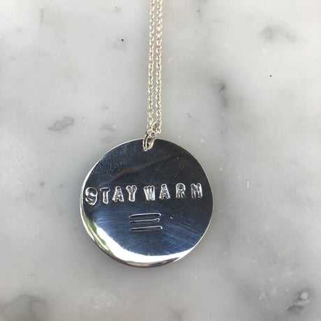 STAY WARM  Message Coin Necklace