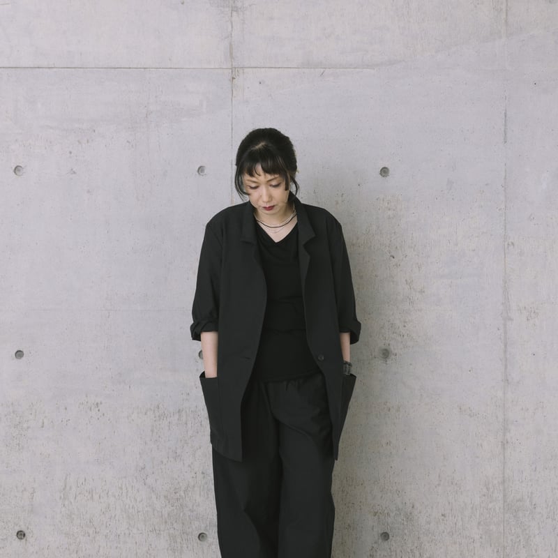 黒テーラードジャケット 綿麻 ジャケット綿麻［黒］ | nuuno.