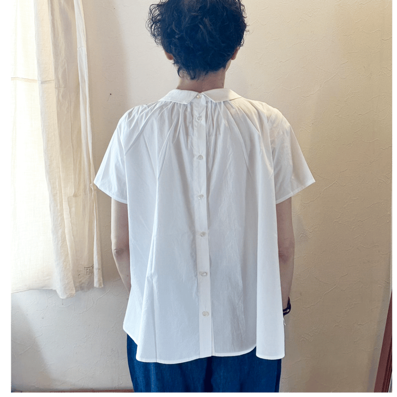 AD2020 archive 丸襟ブラウス 黒 ラウンドカラー ラウンドカラー