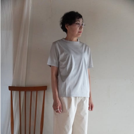 シンプルTシャツ［アイスグレー］