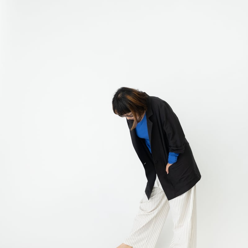 ジャケット綿麻［黒］ | nuuno.