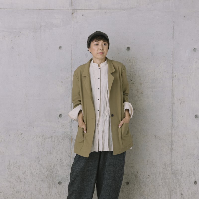 ジャケット綿麻［黒］ | nuuno.