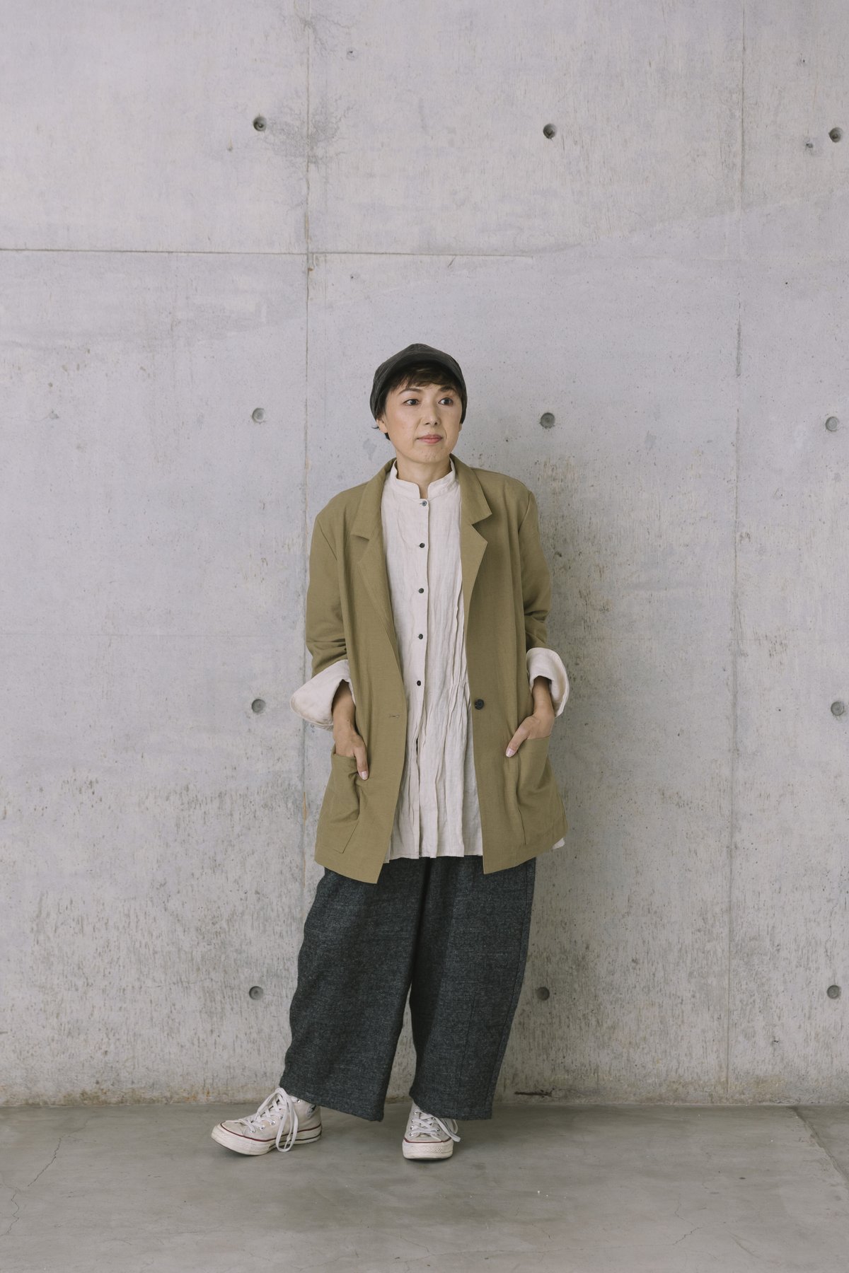 ジャケット綿麻［黒］ | nuuno.