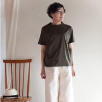 シンプルTシャツ［カーキ］