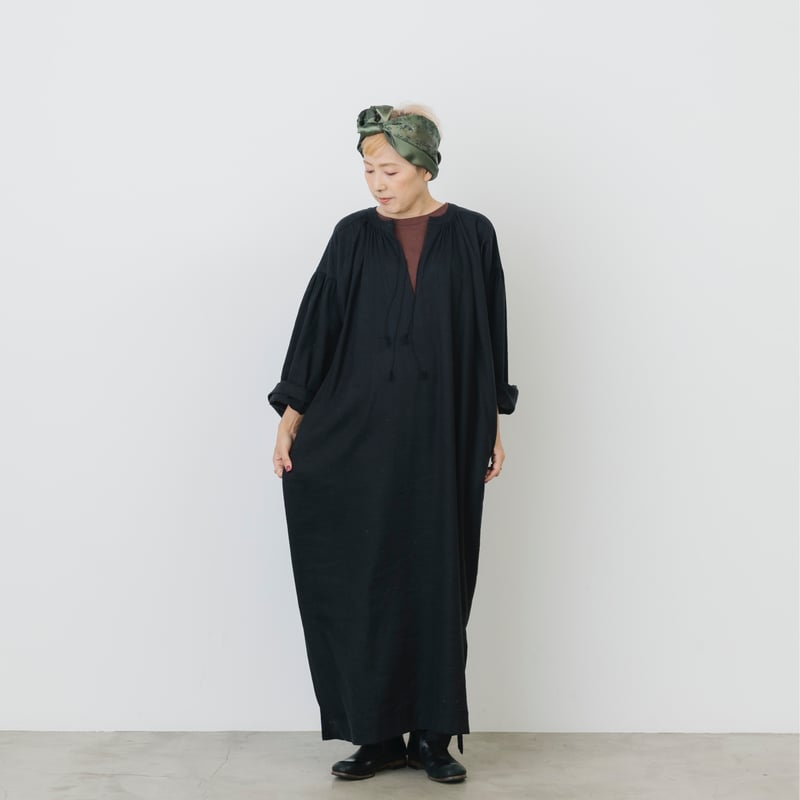 コクーンワンピース【L】 [ 黒 ] | nuuno.
