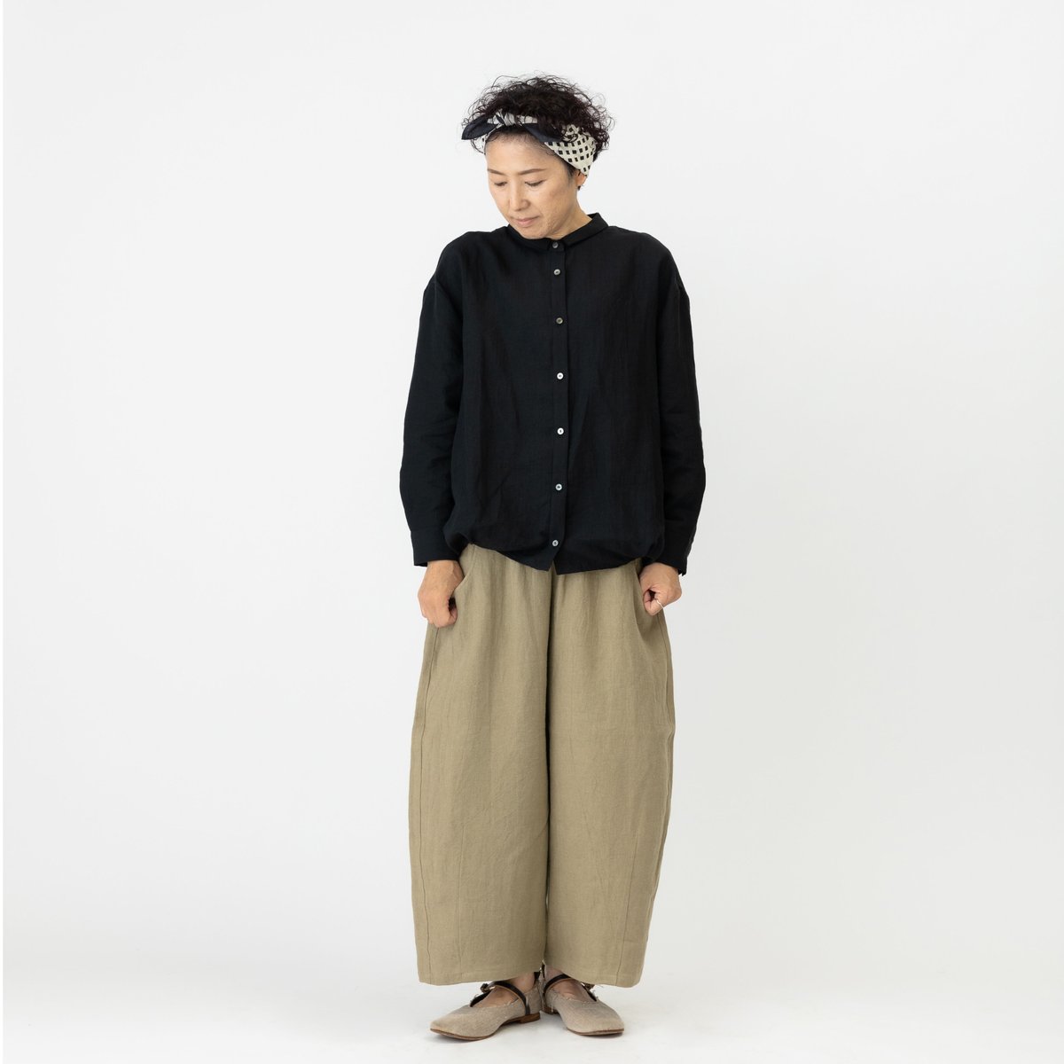 リネンコッペパンツ [ ベージュ ] | nuuno 