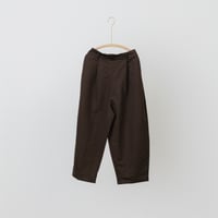 フィグパンツ  (綿麻ウール混)  [ダークブラウン]