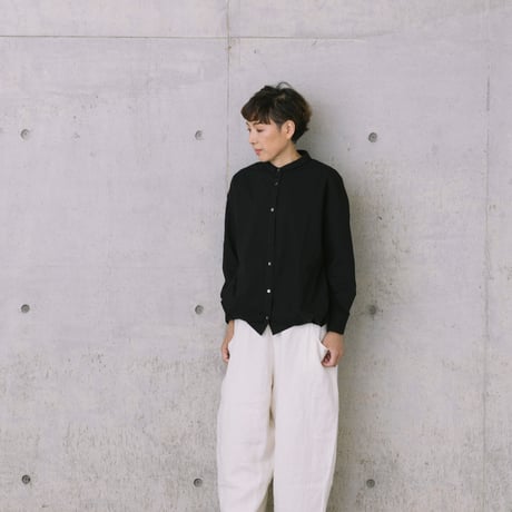 nuuno. ヌウノ　ウールリネン　コッペパンツ リネンコッペパンツ [ 黒 ] | nuuno.
