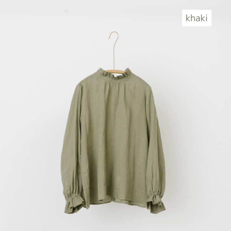 リネンフリルブラウス (5色) | nuuno.