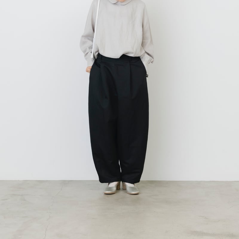 フィグパンツ (ウールリネン) [黒] | nuuno.