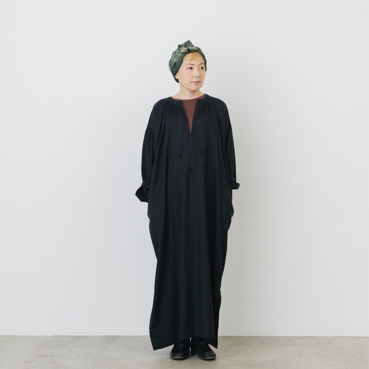 コクーンワンピース【L】 [ 黒 ] | nuuno.