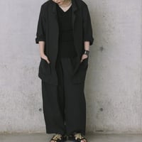 ジャケット綿麻［黒］