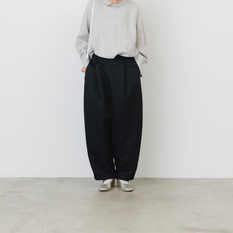 フィグパンツ (ウールリネン) [ダークブラウン] | nuuno.