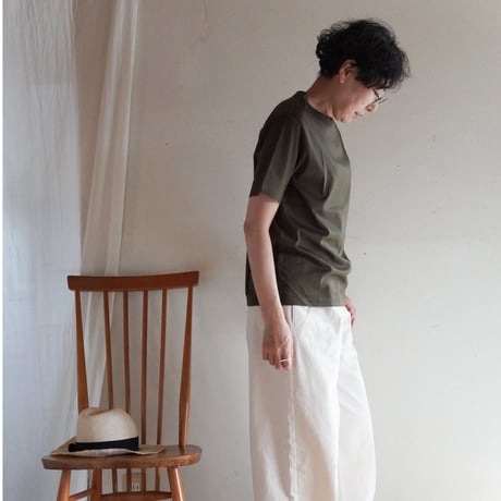 シンプルTシャツ［カーキ］