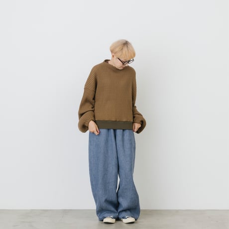 コットンセーター　[カーキ]