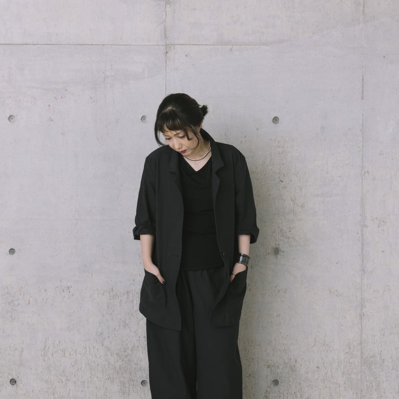 ジャケット綿麻［黒］ | nuuno.