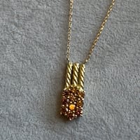 "K18 Color stone necklace.