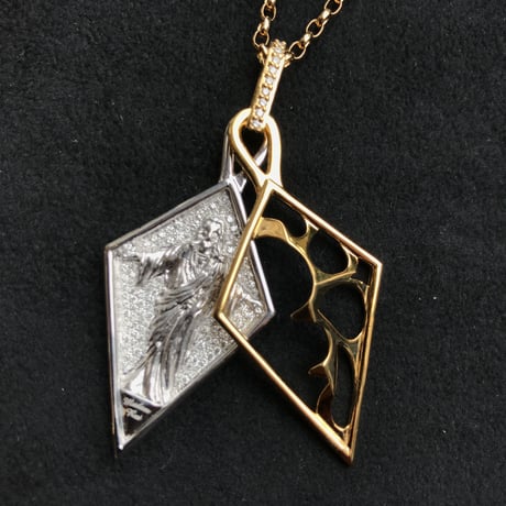 CEORIZ "Jesus" Pendant top. Yellow Gold(top)×White Gold,