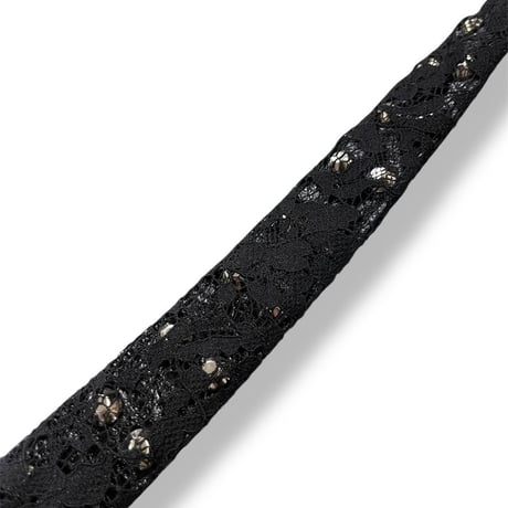 FLOWER LACE COVERED STUDS BELT
