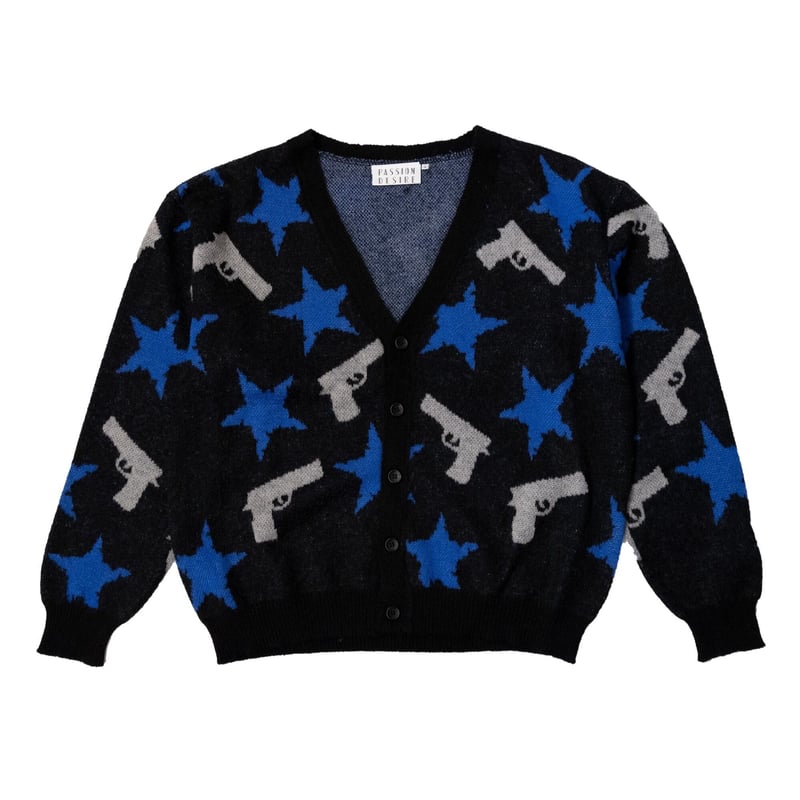 MOHAIR CARDIGAN 'STARS(BK) | el conductorH ONLI