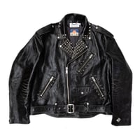 x blackmeans DISTRESSED LEATHER BIKER JKT(WITH STUDS)