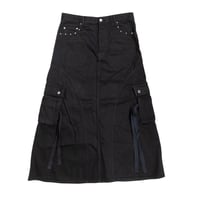 SWITCHING DENIM CARGO SKIRT