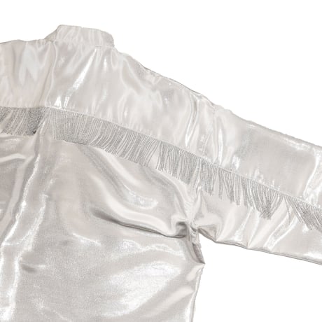 STAND COLLAR FRINGE SHIRT
