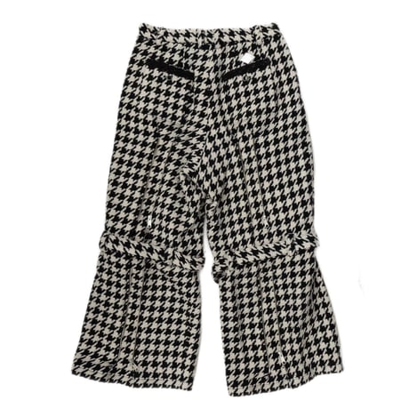 TWEED BONDAGE WIDE TROUSERS