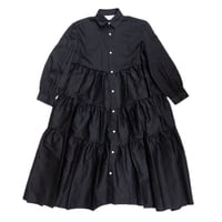 FRAYED HEM COTTON TIERED DRESS