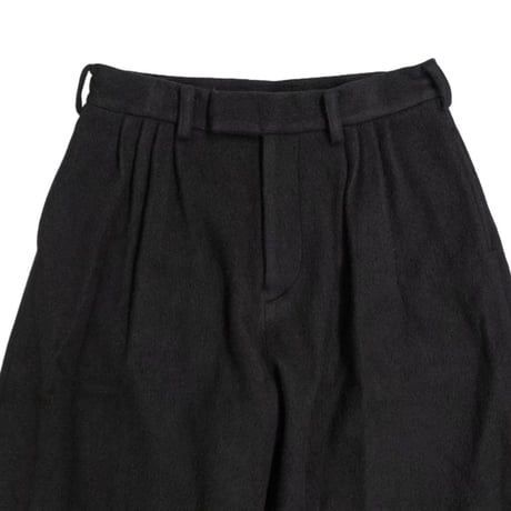 FLANNEL WOOL 4TUCK SUPER WIDE TROUSERS