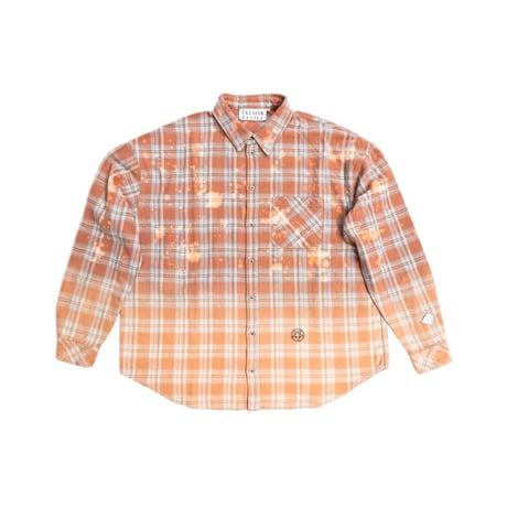 COTTON FLANNEL CHECK BLEACH SHIRT