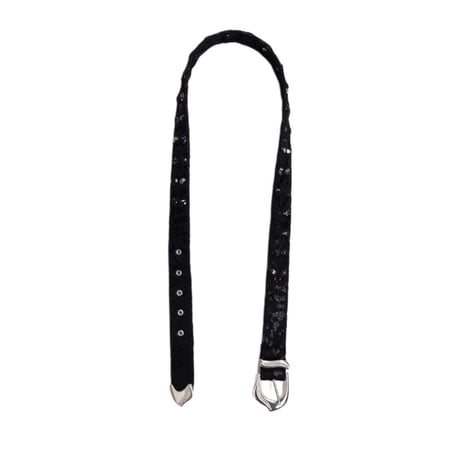 FLOWER LACE COVERED STUDS BELT