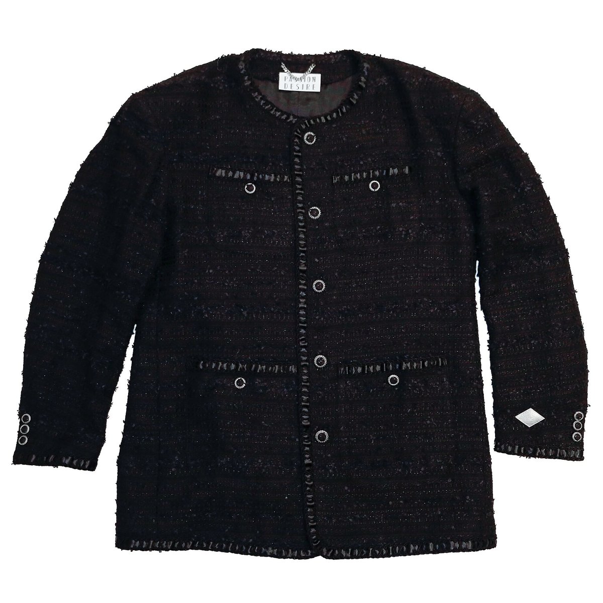 MIXED TWEED NO COLLAR JKT | el conductorH ONLIN...