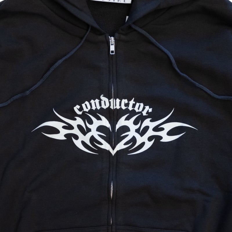 HEART TRIBAL ZIP HOODED SWEATER | el conductorH