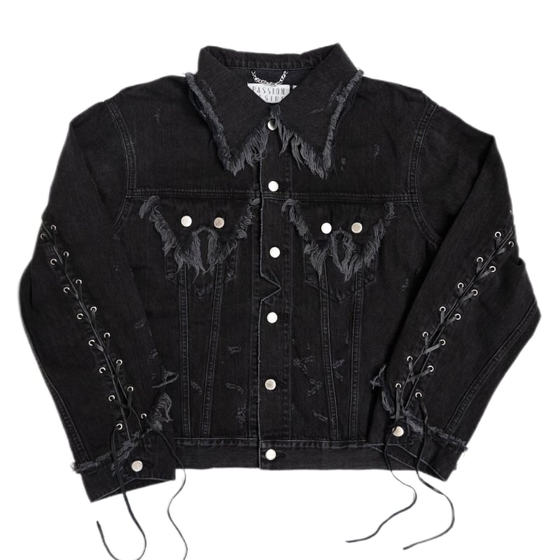 el conductorHコンダクター LACE UPダメージ デニムジャケット el conductorHコンダクター LACE UPダメージ デニムジャケット - メルカリ
